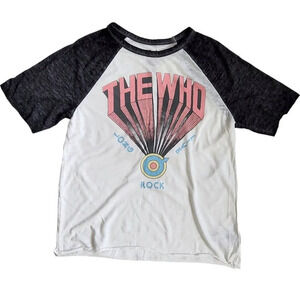 The Who Band Tee Raglan T-Shirt Womens Size S